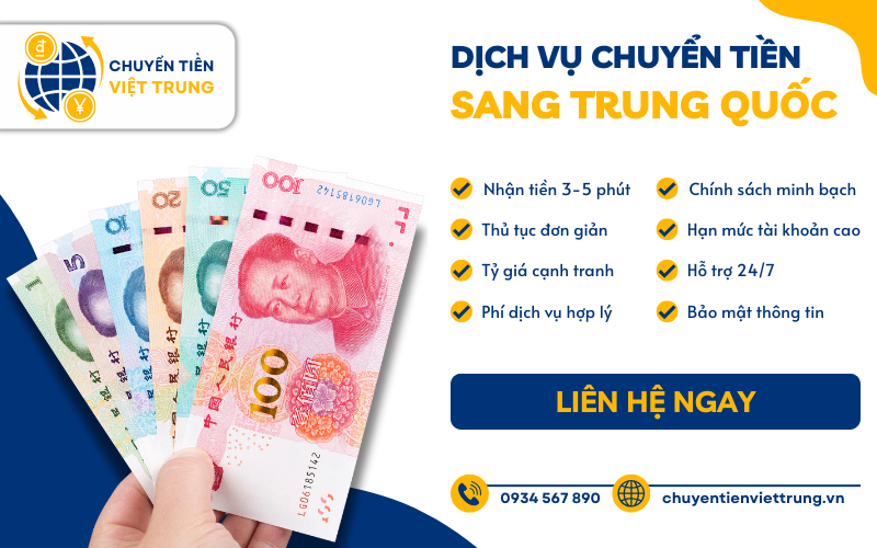 Dịch vụ chuyển tiền sang Trung Quốc tại công ty CHUYỂN TIỀN VIỆT TRUNG