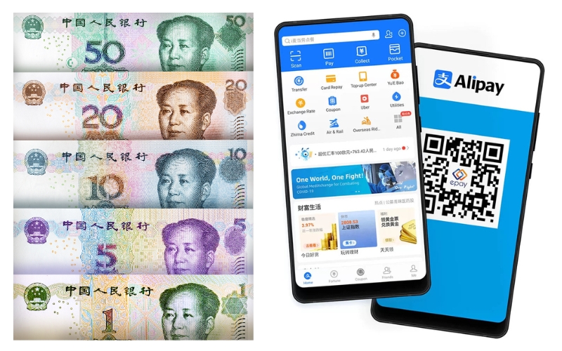 Nạp tiền Alipay bằng cách mua nhân dân tệ