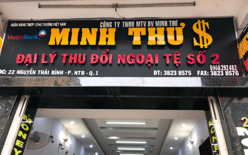 Đại lý thu đổi ngoại tệ Minh Thư