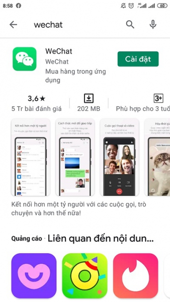 tải app WeChat