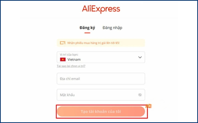 Bước 2: Đăng ký tài khoản Affiliate AliExpress
