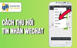 cách thu hồi tin nhắn WeChat