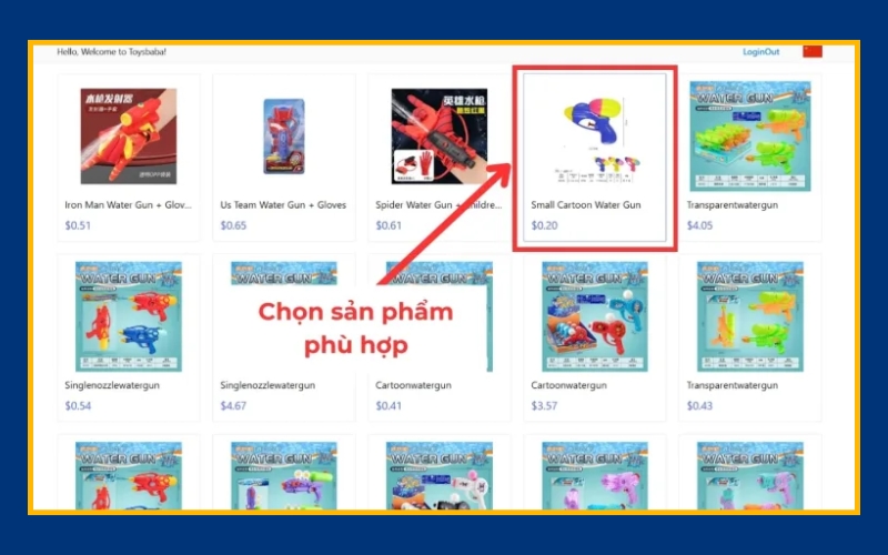 nhấn chọn vào sản phẩm phù hợp nhất với nhu cầu