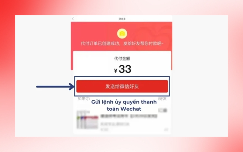 chọn người bạn muốn nhờ thanh toán hộ