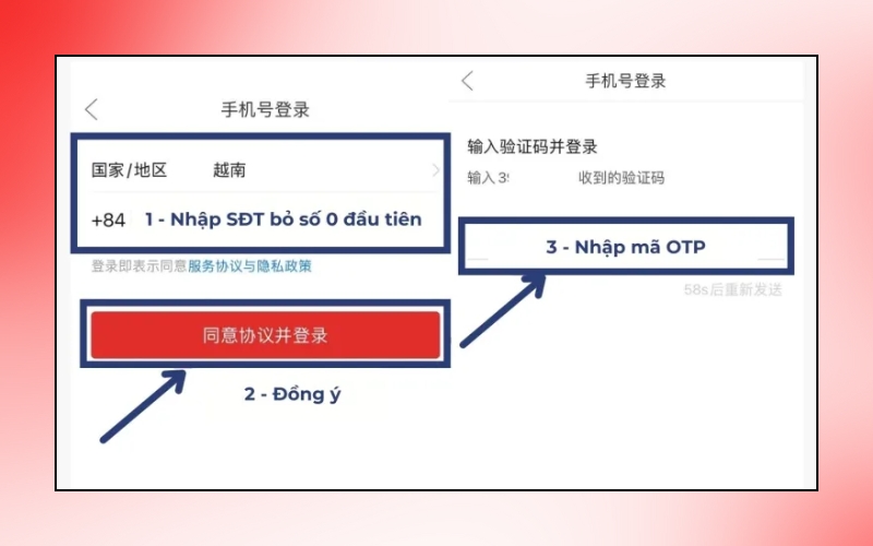Nhập chính xác các thông tin đăng nhập Pinduoduo theo yêu cầu