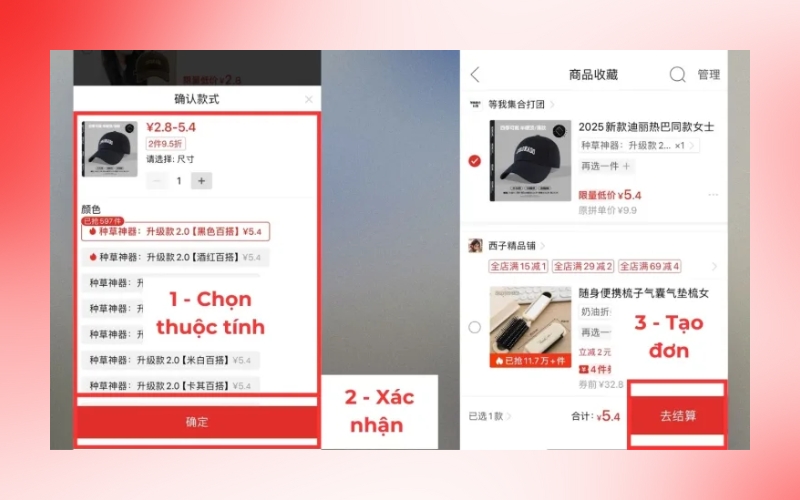 nhấn Xác nhận rồi bấm nút Tiến hành thanh toán