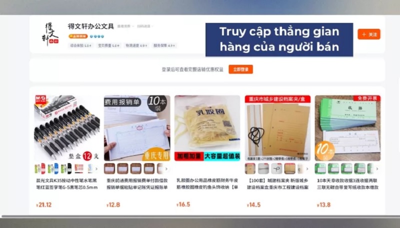 Sử dụng URL thay thế truy cập vào Taobao