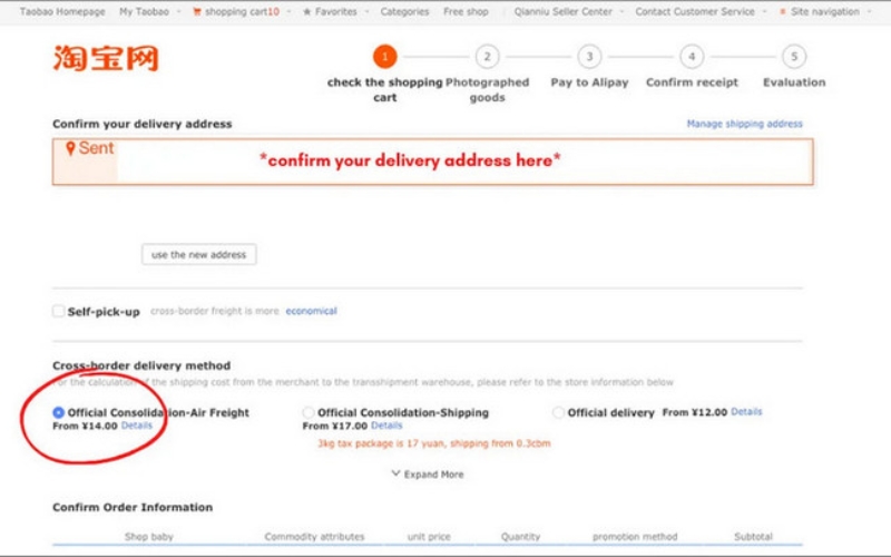 theo dõi đơn hàng taobao