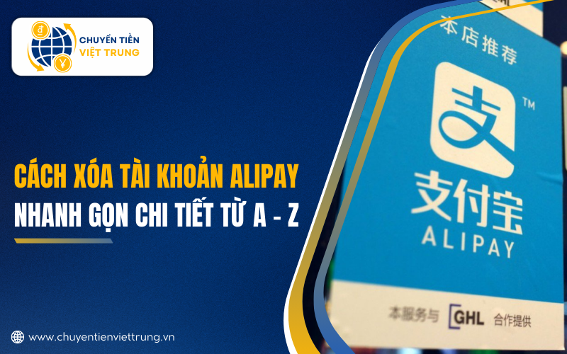 cách xóa tài khoản Alipay
