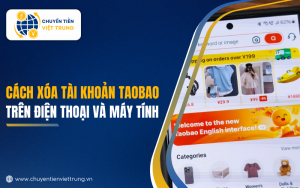 cách xóa tài khoản Taobao