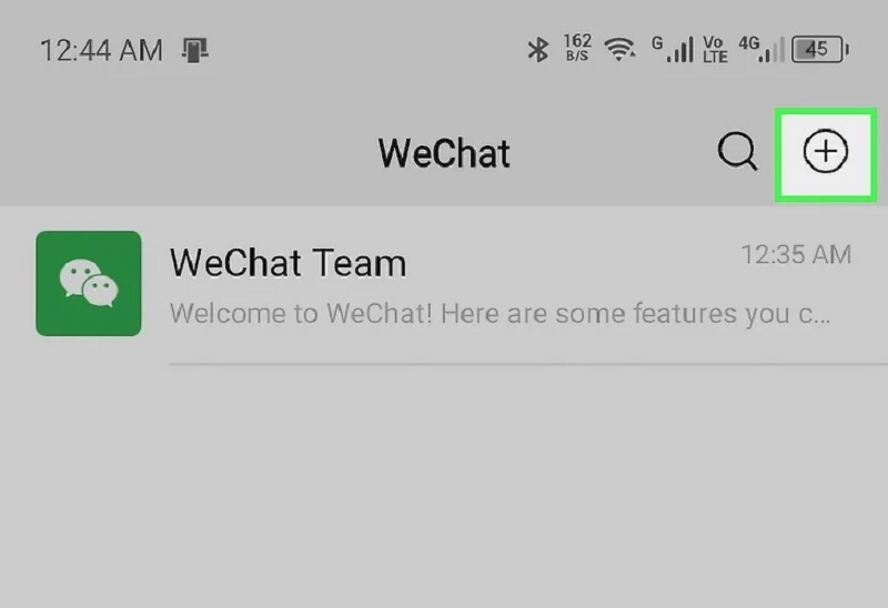 nhấn vào biểu tượng +