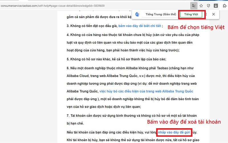 Nhấn vào đường link tại mục 7
