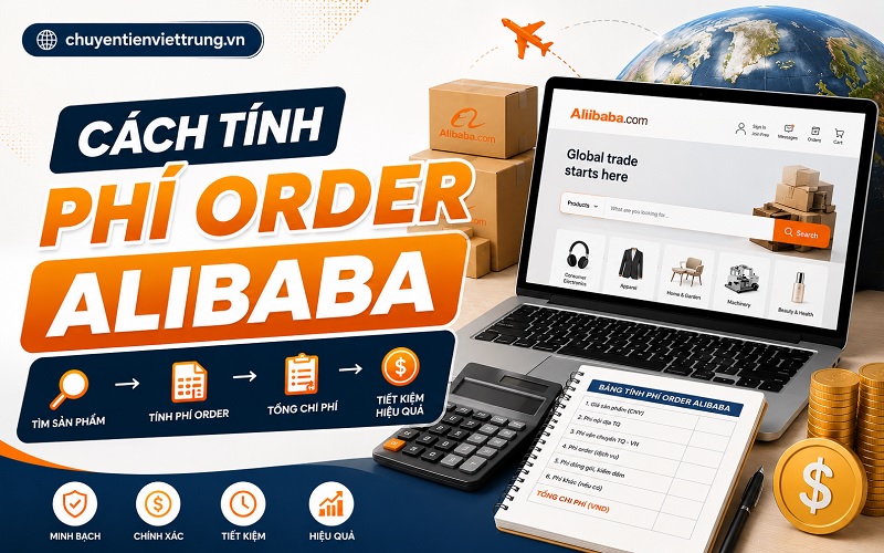 cách tính phí order Alibaba