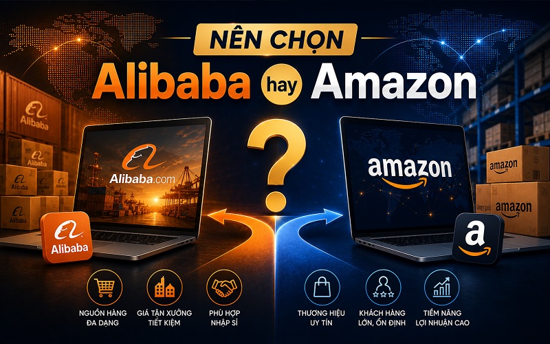 Nên chọn Alibaba hay Amazon