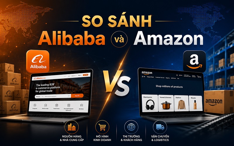 So sánh Alibaba và Amazon