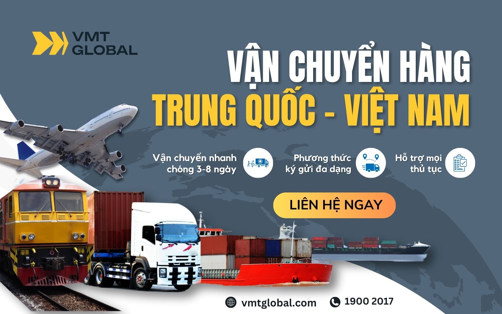 Dịch vụ vận chuyển hàng Trung Quốc trọn gói tại VMT Global